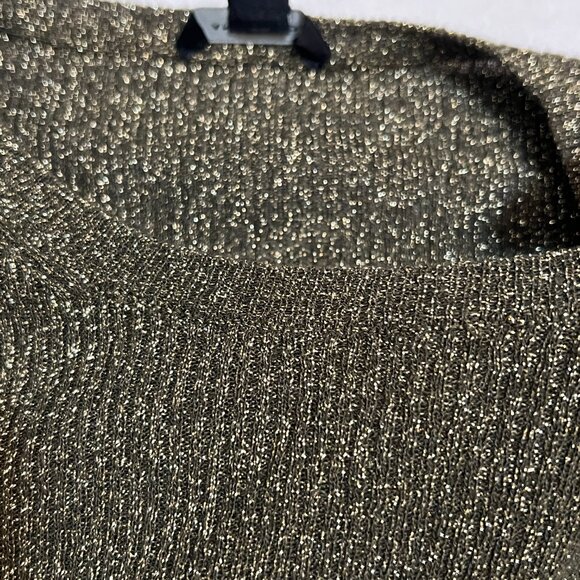 Ann Taylor Metallic Long Sleeve Sweater Top Women’s Small – Sparkly Knit Black - Picture 4 of 9